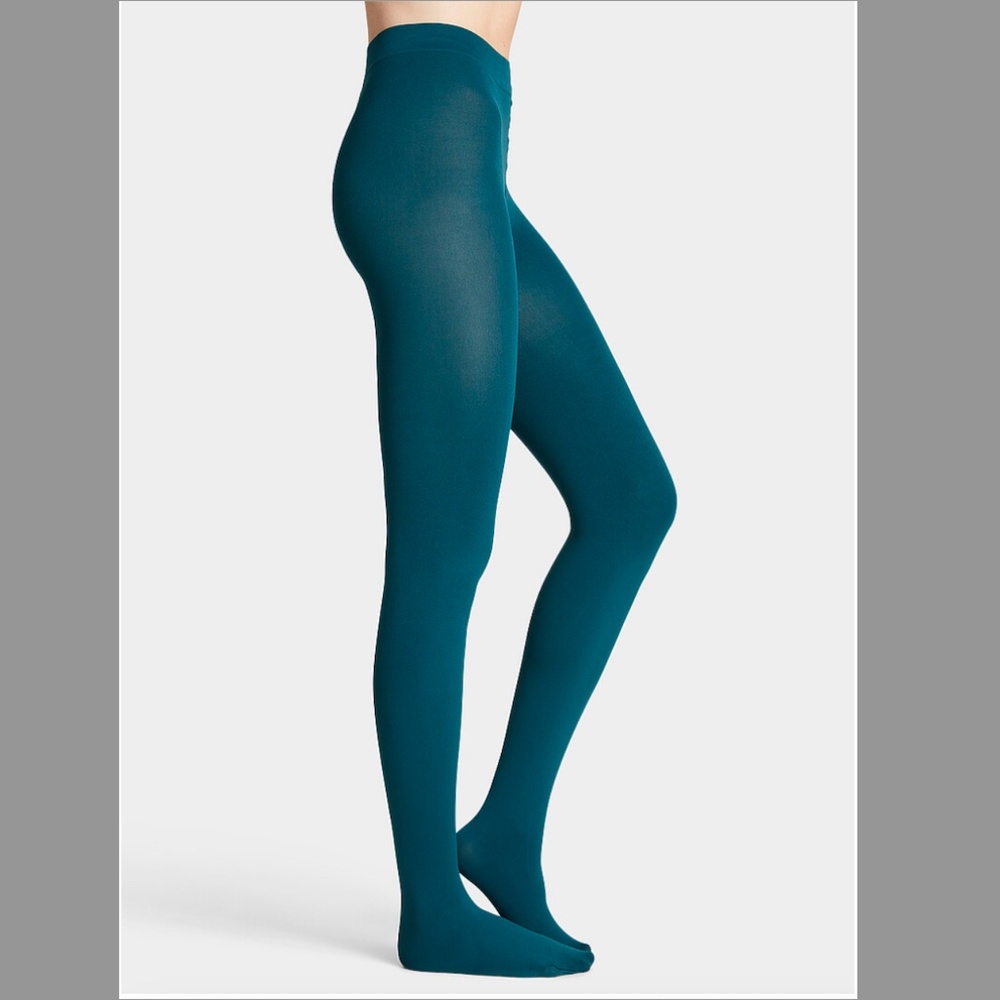 Sea green solid essential tights made in Italy NWT